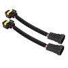2Pcs Hdlight Fog Lamp Extension Wiring Harness Sockets Connector Adapter for H11 - High Quality PVC Plug and Copper Wiring - sy Installation - Hvy Dut