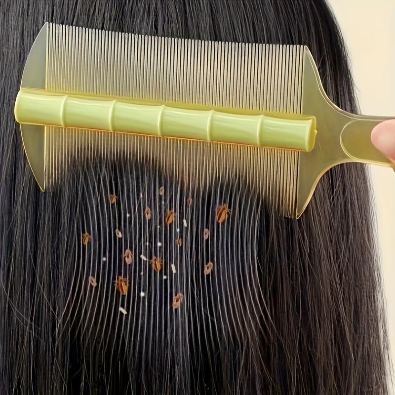 Plastic Lice Comb Double-sided Super Dense Teeth Remove Dandruff Scalp Cleansing Scalp Massage Comb Flea Removal Hair Tools