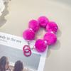 Colorful Sweet Plush Ball Chain Phone Case Decoration Bag Pendant  Anti-Lost Lanyard Creative Cute Keychain Gifts