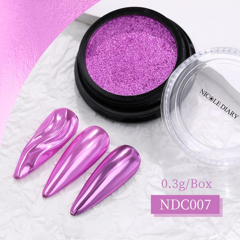 

Nicole Diary Nail Art Solid Mirror Powder, Water Corrugated Mirror Flour, Aperture Laser Mirror Powder C007