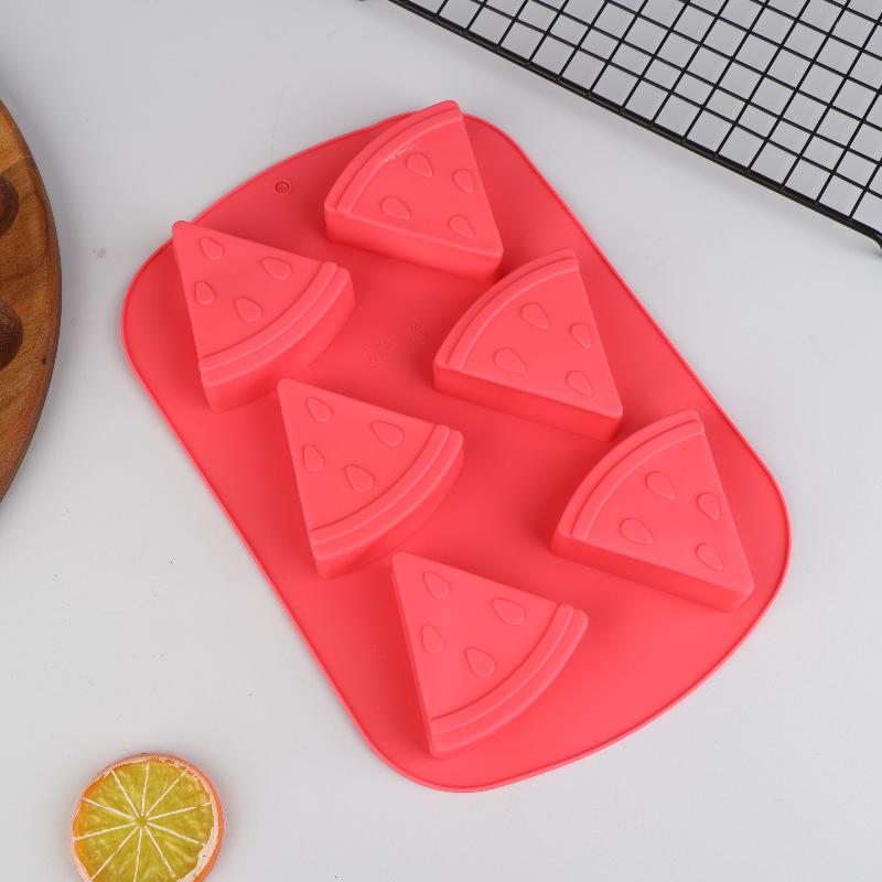 6 Cavity Fruit Shape Chocolate Candy Molds Watermelon Strawberry Lemon Pineapple Fruit Silicone Mold Ice Cube Tray
