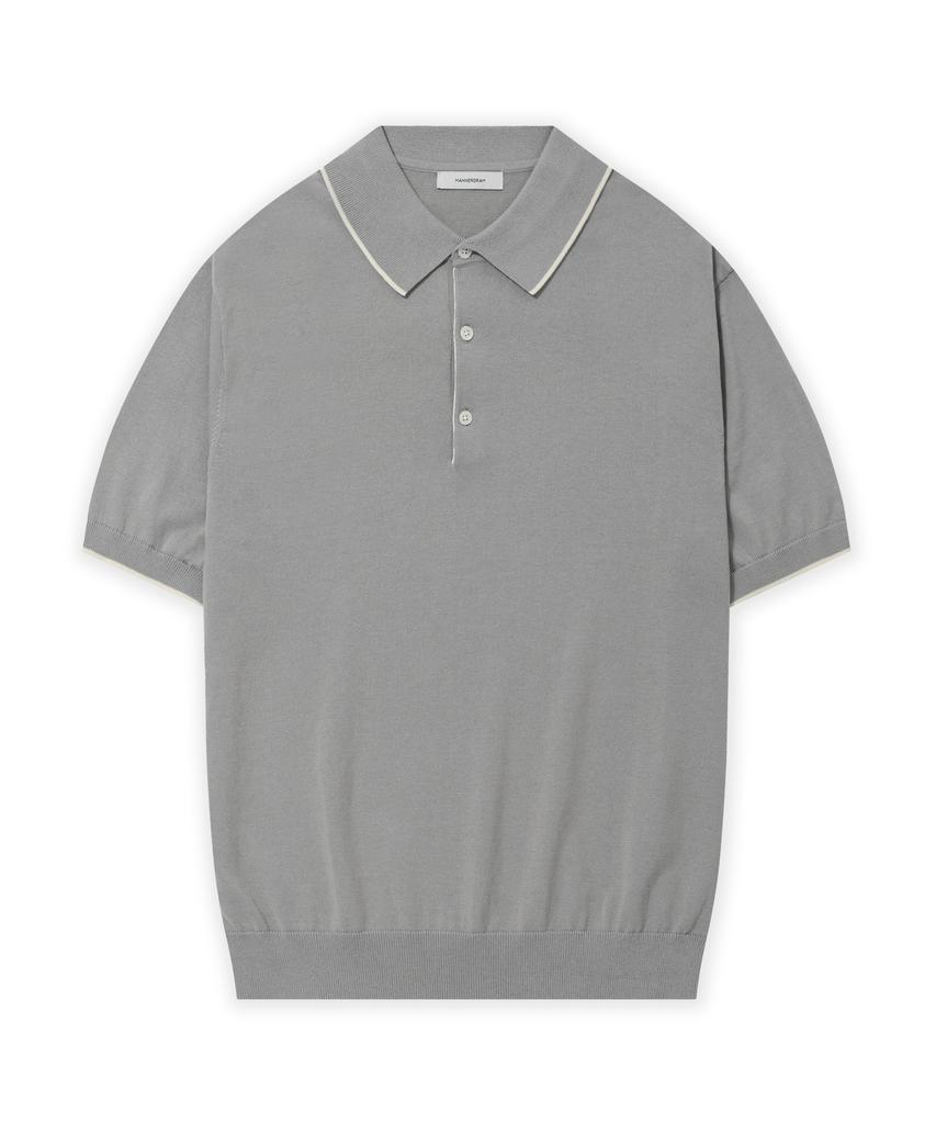 Mannergram Superfine Cotton Sheet Collared Short Sleeve Knit (Type B)
