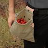 Collapsible Canvas Storage Bag Waxed Canvas Tool Waist Pack Outdoor Foraging Bag  Garden Harvest