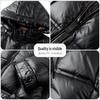 Men's Hooded White Duck Down Jacket - 2025 Winter Business Casual Outerwear.