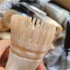 Thick Yellow Long-Handled Cow Horn Brush: Head Massager & Shampoo Comb