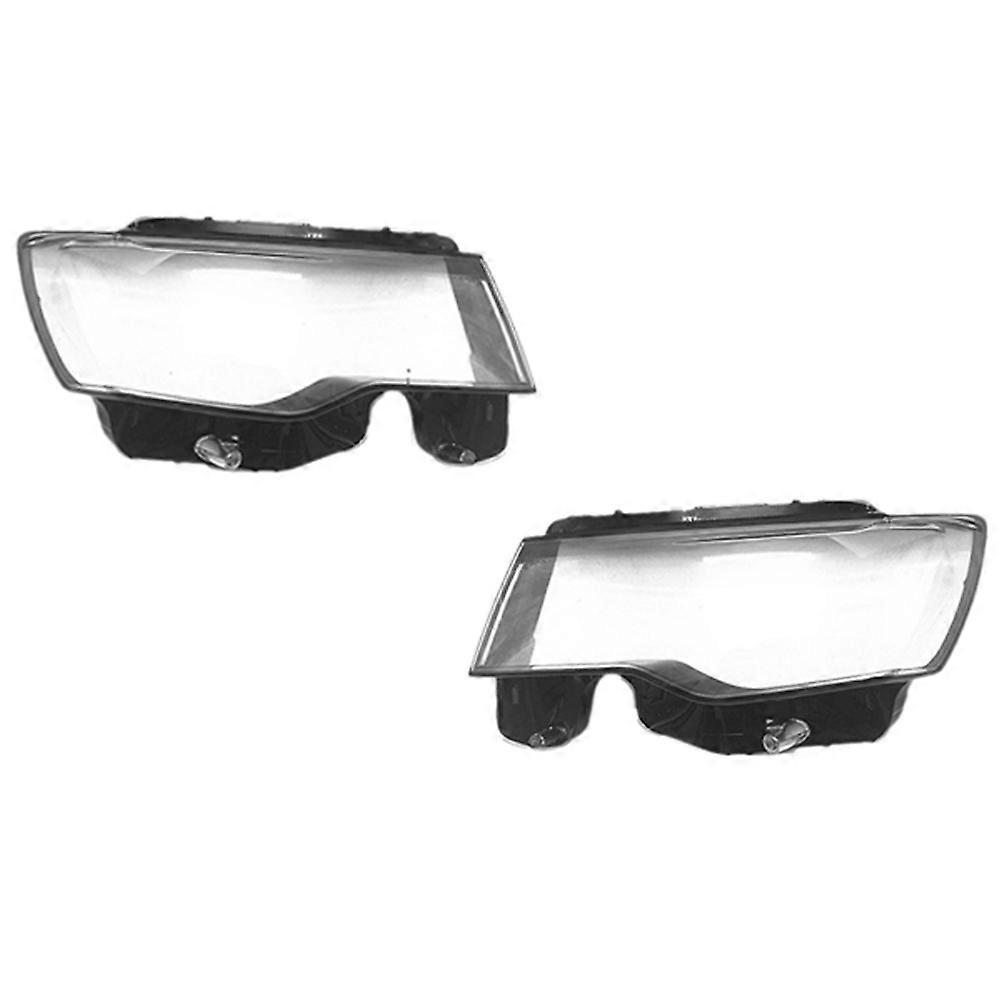 Left + Right Headlight Lens Cover Transparent Head Light Shell for Jeep Grand Cherokee 2014-2019