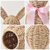 Woven Easter Bunny Ornament, Centerpiece, Gift Cute, Easter Decoration, Rabbit Decor, Desktop Decor for Holiday, Living Room