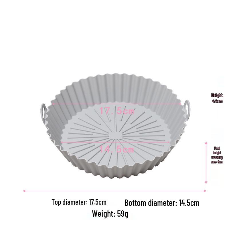 Customized Silicone Air Fryer Baking Pan, High-Temp Resistant, Reusable, Oven & Microwave Safe