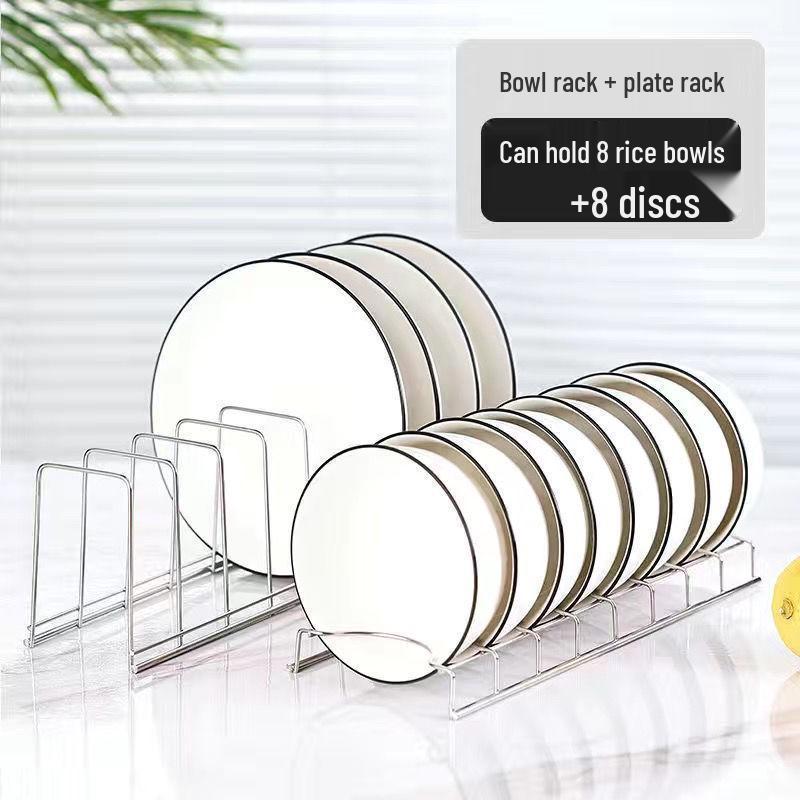 Stainless Steel Dish Rack with Utensil Holder for Kitchen Storage