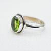 Natürlicher Peridot Ring, Handgefertigter 925 Sterling Silber Ring, Designer Ovaler Peridot Ring, August Geburtsstein, Verlobungsring