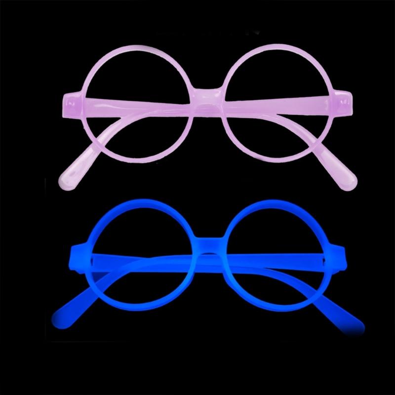 Fluorescent Glasses Frame for Nightclub Light Up Party Glasses Unisex Frame for Halloween Dance Show Props Party Eyewear