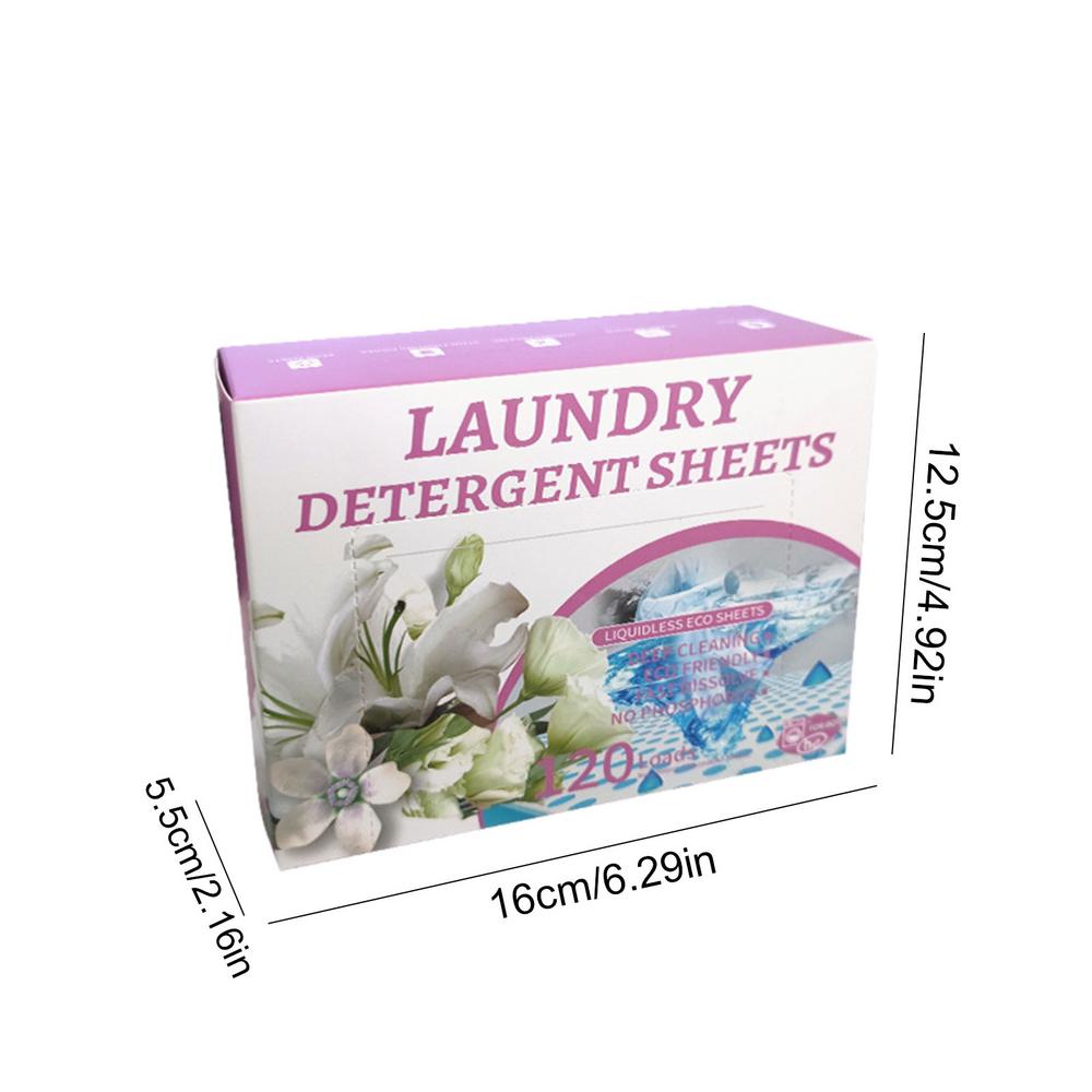 Detergent Sheets 60 Loads Plant Based Washing Machine Sheets Fast Dissolving Fresh Scent Dryer Sheets No Mess and Space-Saving
