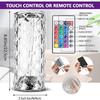 Crystal Rose Table Lamp, Remote Control & Touch Bedside Lamp, LED Night Light, Dimmable Bedside Lamp, USB Rechargeable, for
