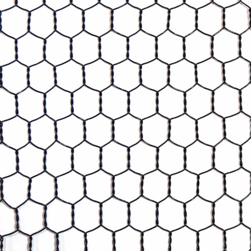 DAIDOHANT (Wire Mesh) Vinyl Tortoiseshell Wire Mesh, Black, Wire Diameter D #20 (0.85mm) X Mesh Size a 16mm / Width W 450mm X Length L 1m, 1 Roll, 101