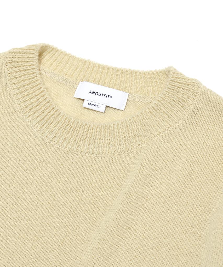 AOTT Unisex Snug Mohair Knit Ivory