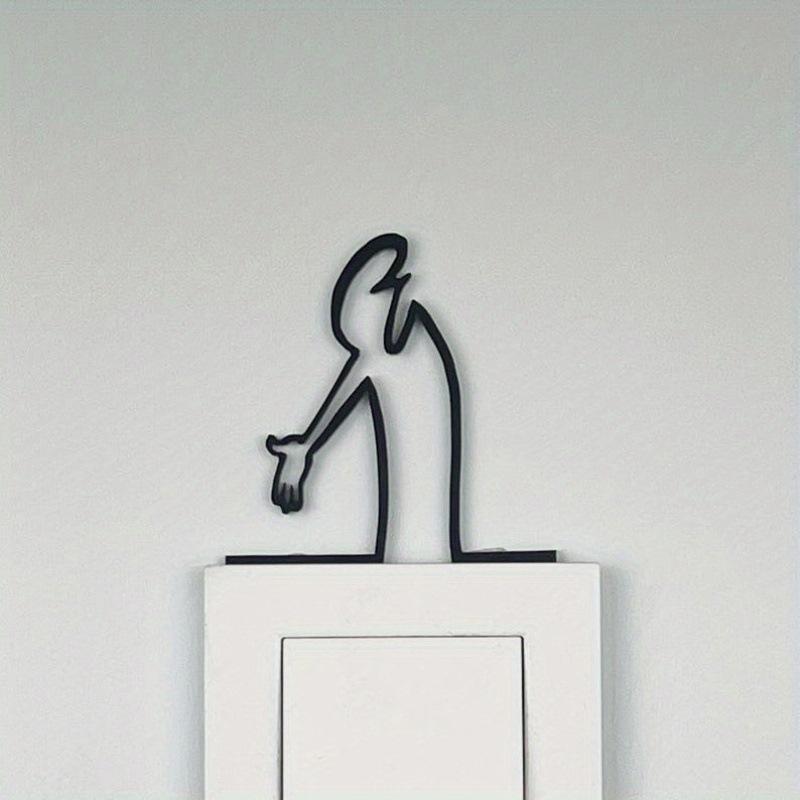 

Minimalist La Linea Wall Decor - Abstract Line Art Decoration, Modern Metal Poster For Living Room