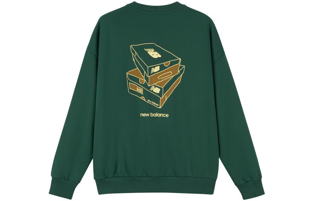 New Balance Sweatshirts Men s Green Crew Neck Moderate Regular AMT33365-NWG M