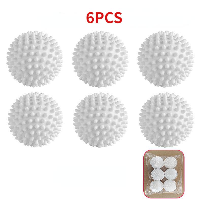 6 Reusable Laundry Balls - Effective Anti Wrap Laundry, Drying, Fabric Softening, Stain Removal, and Care - for Cleaning