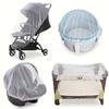 White Stretchy Mosquito Net for Strollers and Cribs Breathable Polyester Durable & Easy To Install Outdoor & Indoor Use