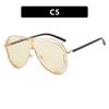 Oversized Frame Sunglasses for Men Women Sun Glasses Pilot Male One-piece Frog Mirror Lenses Party Sunglasses Eyewear Shad
