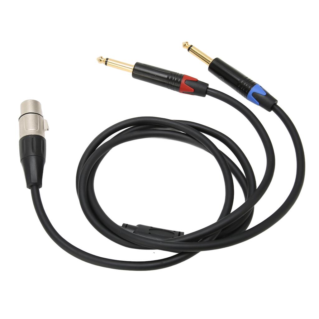 Duální 6,35mm samec na XLR samice kabel 24K pozlacené konektory Duální 1/4 palce na XLR Y rozbočovač