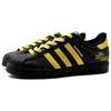 Adidas Originals Superstar 2 Abrasion Resistant Low top Skateboard Shoes Unisex Black Gold JI0079(Team1284-)