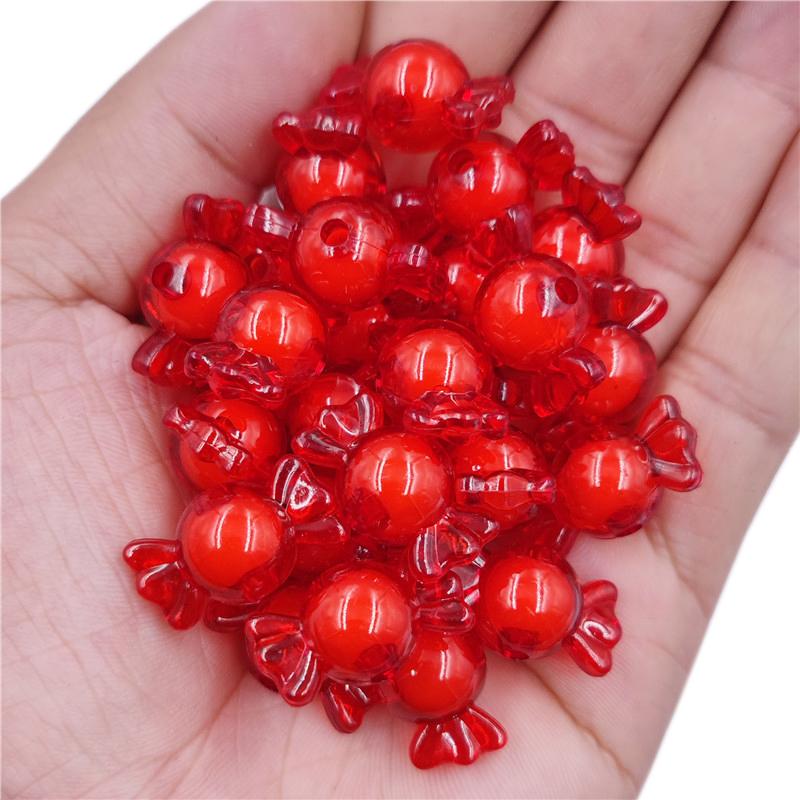

Товары для вечеринок, подвеска, свободные бусины, сделай сам, поделки, ожерелье в форме конфет, браслет, акрил, 10 шт., 21*12 мм, для изготовления ювелирных изделий красный