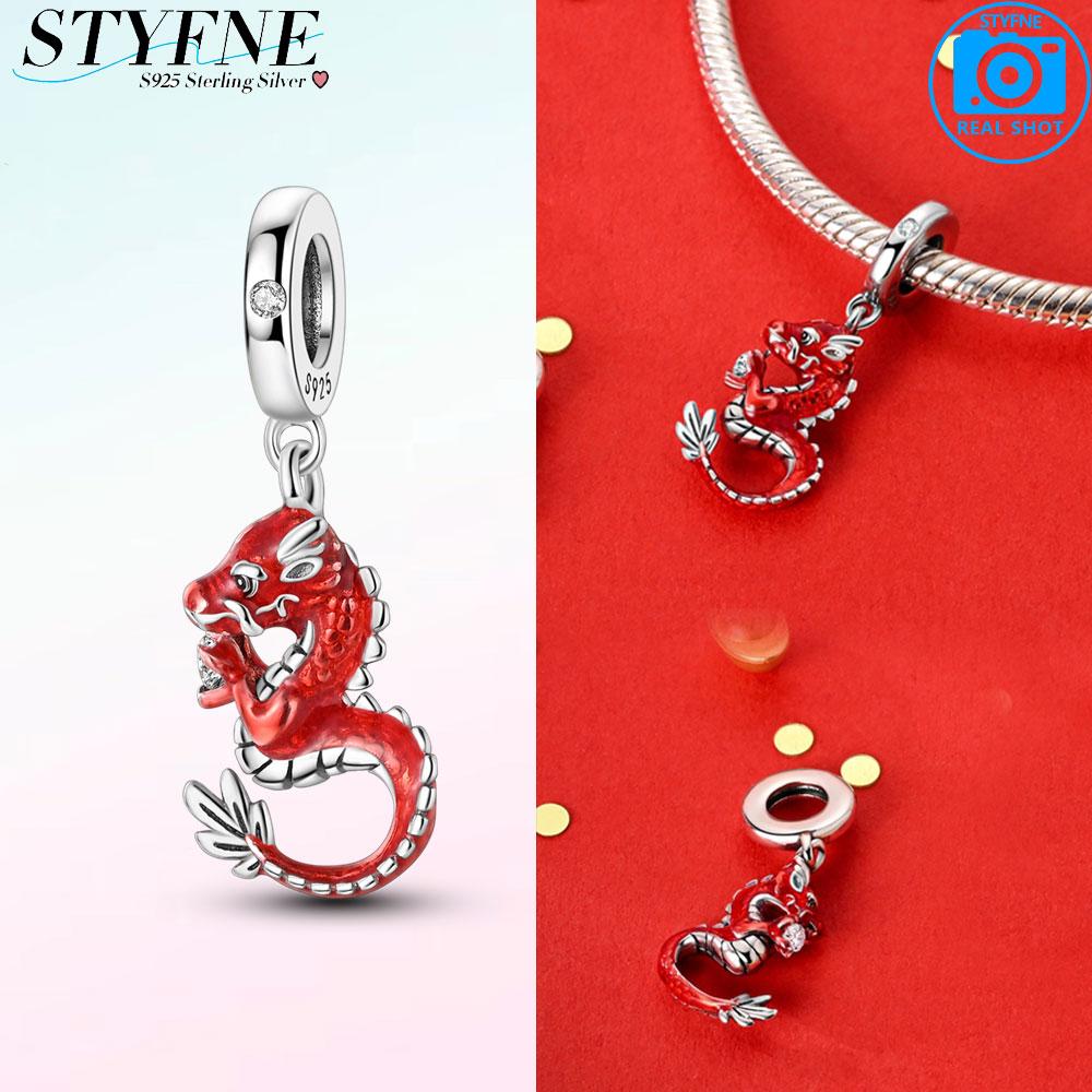 

Original Charms Copper Dreamy Oriental Red Dragon Pendants Fit Charms Plata Bracelets For Women Jewelry Making Diy Gifts
