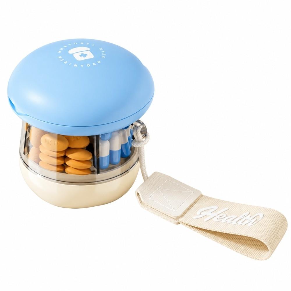 Plastic Pill Cutter Divided Compartments Pill Storage Box Travel Medication Storage