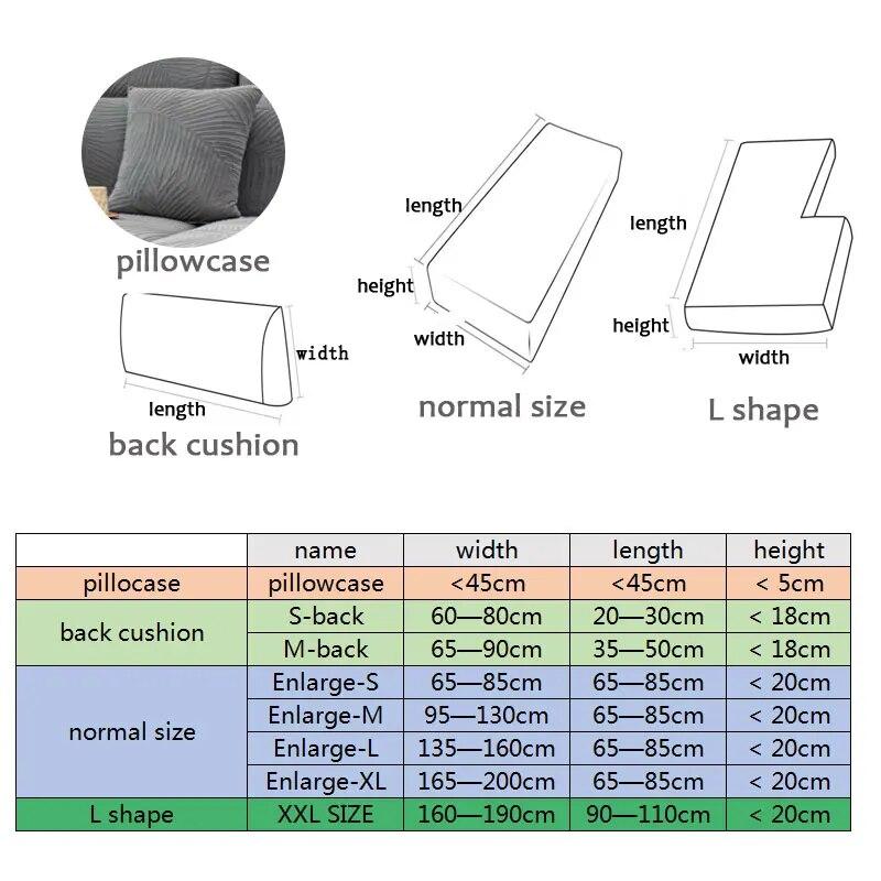 jacquard leave printed sofa cushion covers,sofa cover for living room ,couch cover,L shape sofa protector,home decoration