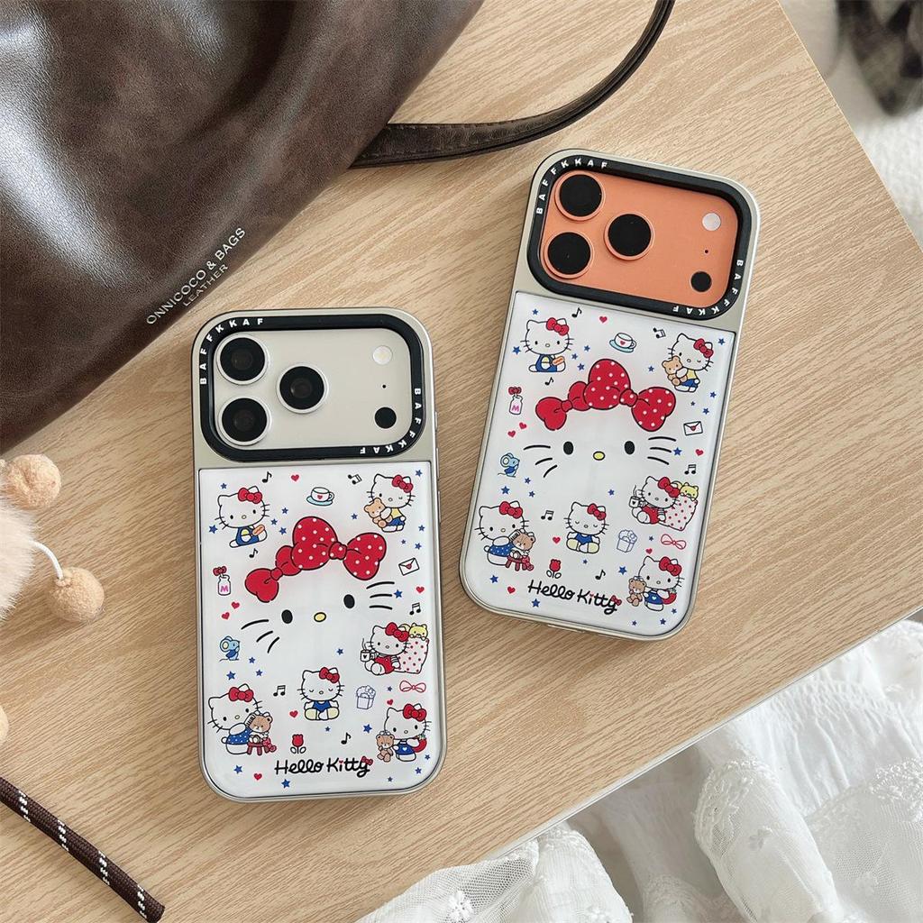 Anti-Drop Electroplated KT Cat Drip Glue Case for iPhone 14/13 Pro Max