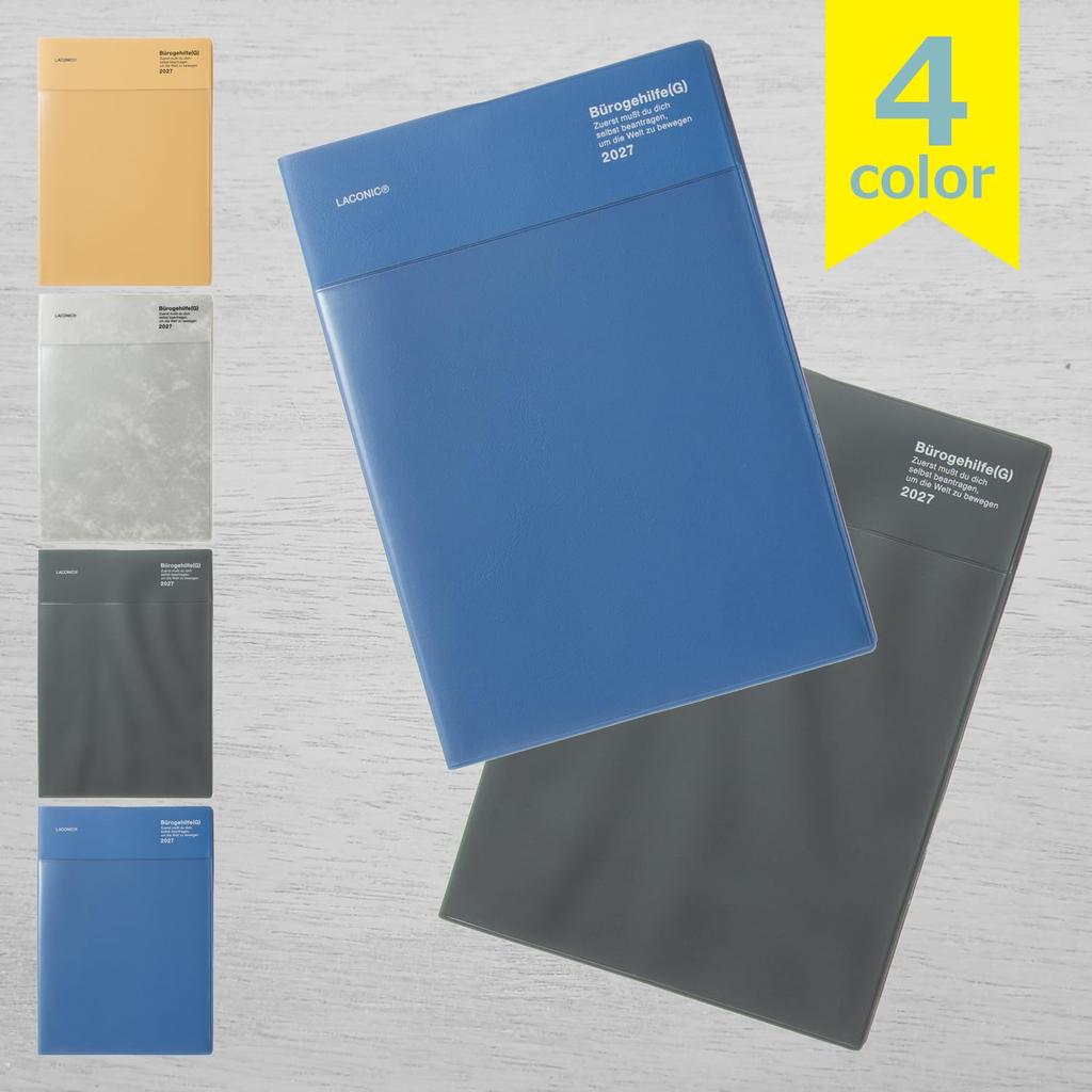 Laconic 2027 A5 Weekly Planner with Pockets, Gray LALD114-260GY (Starts December 2026)