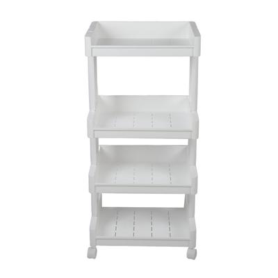 Salon Trolley Cart with Rolling Wheels 4 Layered Space Saving Hollow Out Multipurpose Hair Stylist