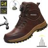 Waterproof Safety Boots Men Indestructible Steel Toe Work Boots Anti-smash Stab-resistant Safety Shoes Hombre Biker Botas Para
