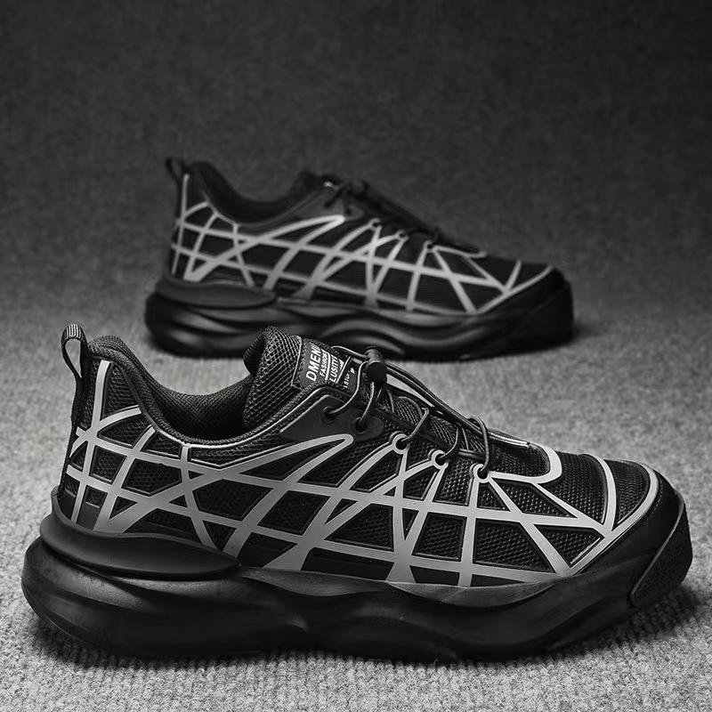Klobiger Sneaker für Herren Sommer Mesh Atmungsaktiv Luxus Laufschuhe Mode Gestreiftes Design Casual Zapatillas Sports Sneakers