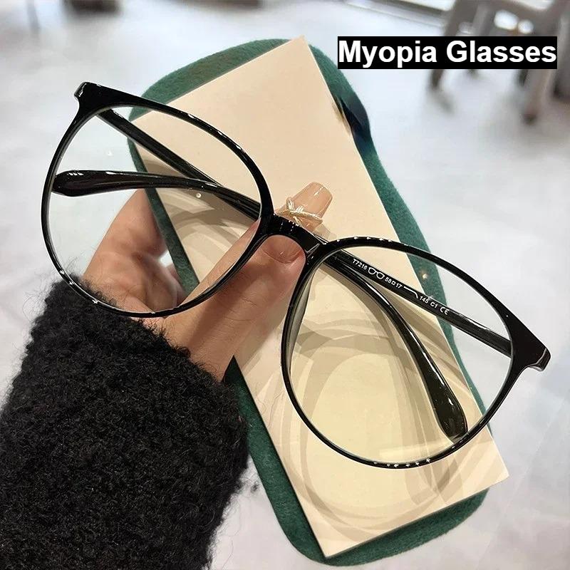 

0 до -4.0 Очки для близорукости Сверхлегкая матовая большая оправа Очки для близорукости с защитой от синего света Резиновые линзы для очков -3.5