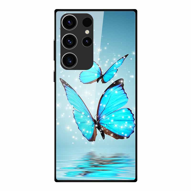 Phone Case For Samsung S23 Ultra Back Cover Case Tempered Glass Soft Funda For Samsung Galaxy S23 Plus Case S 23 + Ultra Coque