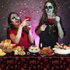 Disposable Plastic Halloween Tablecloth Bronzing Table Decoration Disposable Tablecloths Pumpkin Ghost Table Cover Halloween