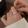 925 Sterling Silver Women's Open Bead Ring - Elegant High-End Band for Index or Pinky Finger