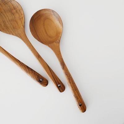Among the Romwood Indiantique Wooden Stir-fry Spatulas