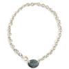 Great TIFFANY&Co. Necklace oval tag choker Silver SV925 mens Used