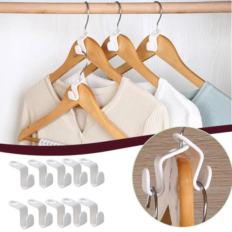 10/20 Stück Kleiderbügel Verbindungshaken für Kleiderbügel Kleiderschrank Closet Organizer Mini Aufbewahrungshaken Kleiderschrank Kleidung Mantel Organizer Rack