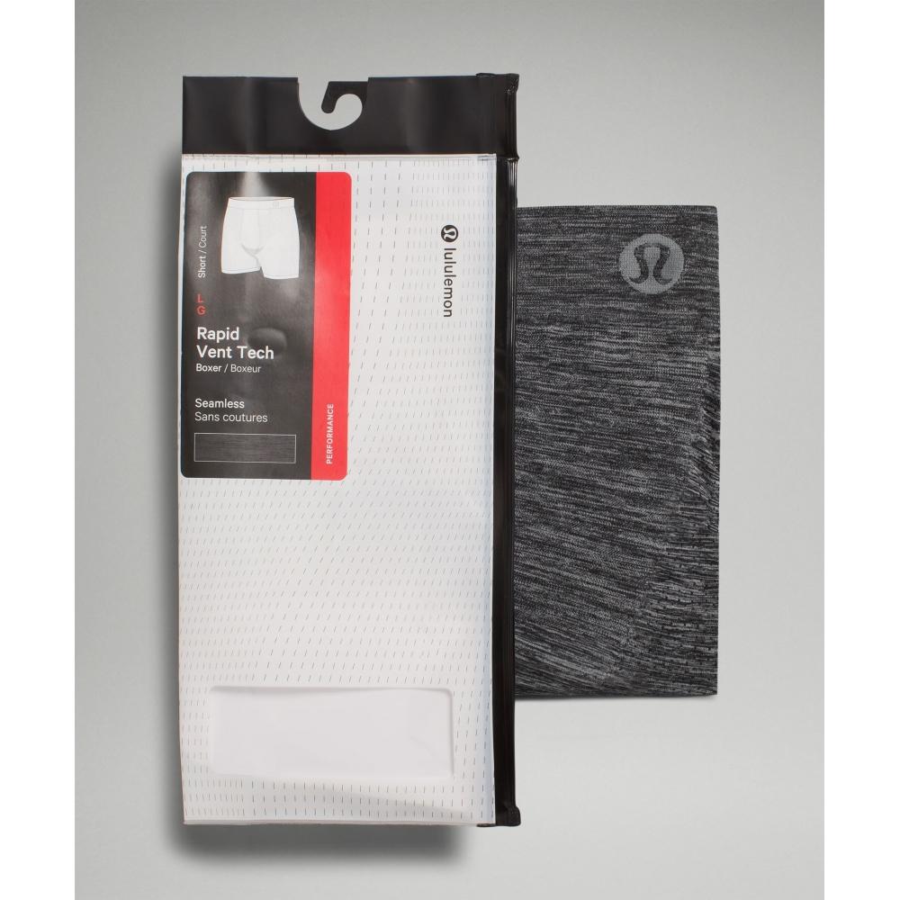 Lululemon Rapid Vent Tech Boxer 5  Heathered Core Black