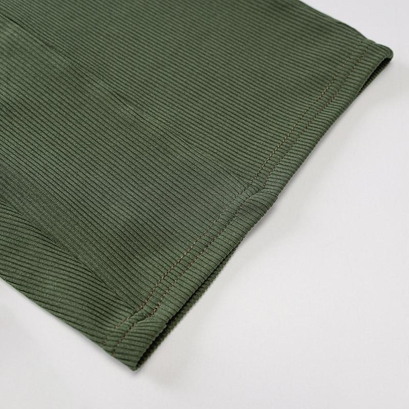 Sommer Basic Solid Overall für Frauen Crop Skinny Shorts Langarm Bodysuit