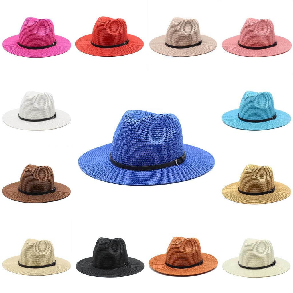 Summer Foldable Wide Brim Straw Hat For Men And Women With Sun Protection And Breathable Design For Beach And Outdoor Activities