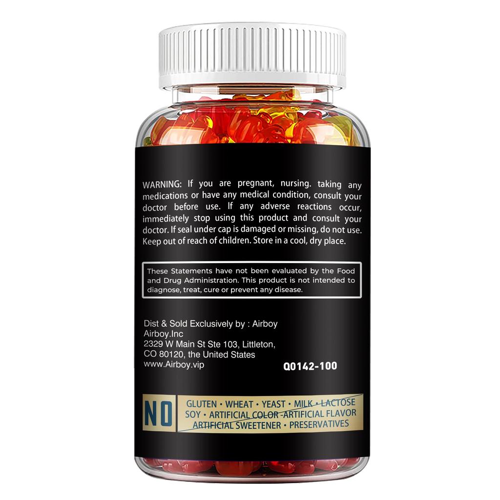 All-natural Shiraiji Gummies, Rich In Ashwagandha and Ginseng Extracts, Promote Muscle Recovery, Suitable for Adults.