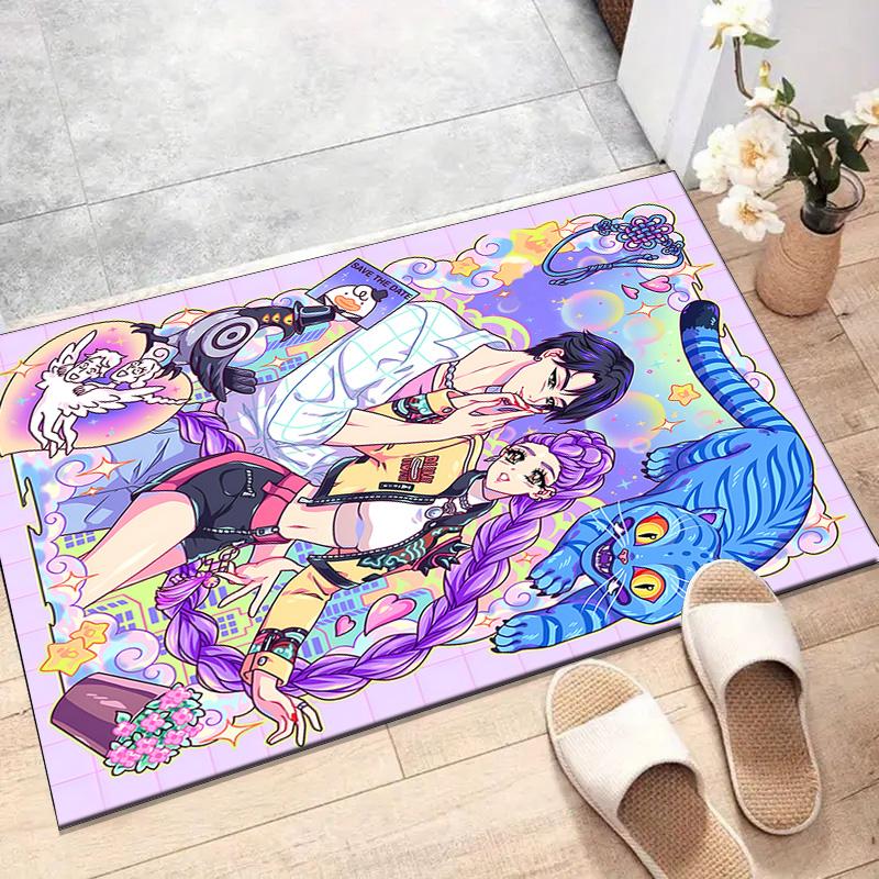1pc KPop Demon Hunters18 Design Printed Area Rug Carpet for Bedroom Living Room Home Decor Rugs Mat Non Slip Mat Rug for Bedside