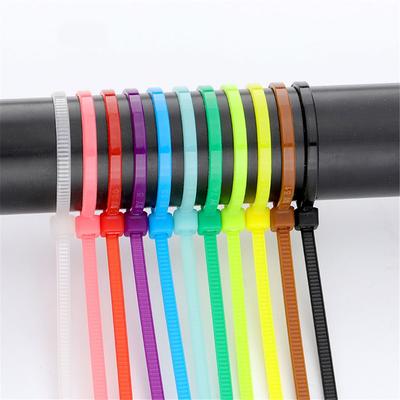 100pcs/pack Durable Cord Strap Self-Locking Zip Cable Ties Nylon Wire Bundled