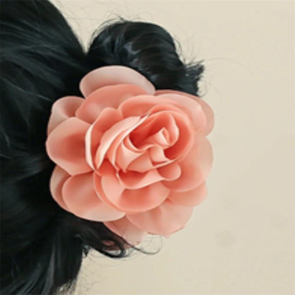 Chiffon ribbon hair clip, updo hair clip, hair accessory, women s chiffon hair clip
