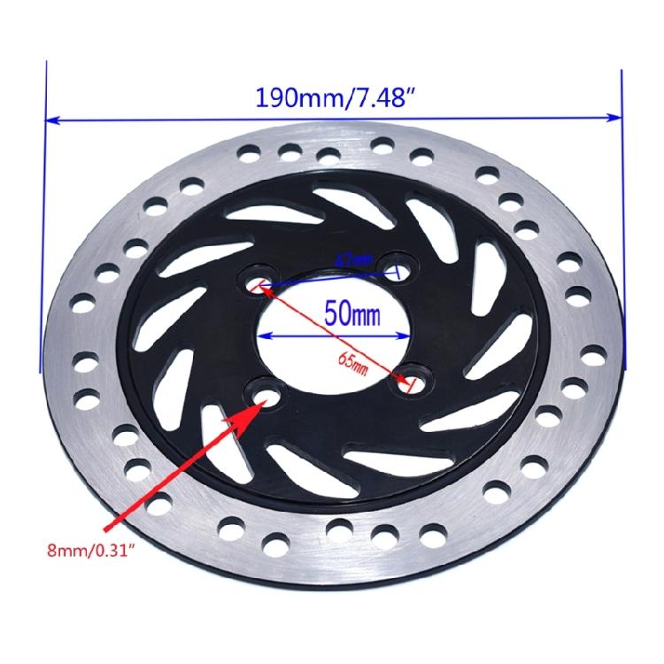 190mm ATV Rear Brake Disk Rotor 4 Hole Motorcycles Disc For Quad Accessories